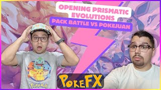 PRISMATIC EVOLUTIONS PACK BATTLE? Yes.. We are that crazy lmao @PokeJuanyo   #PokemonTCG