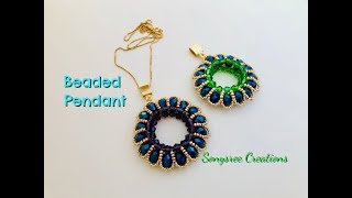 Beaded Pendant. Super Easy Tutorial 💞