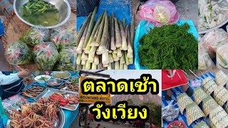 วิถีชีวิต\u0026อาหารพื้นบ้าน ที่ตลาดเช้าวังเวียง ประเทศลาว