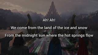 Led Zeppelin - Immigrant Song (lyrics)