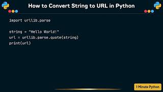 How to Convert String to URL in Python