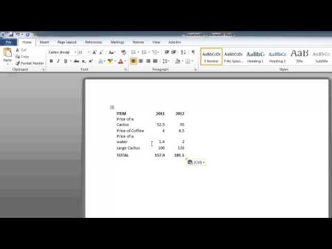 How to Convert an Excel 2010 spreadsheet to a word document How to Convert an Excel 2010 spreadsheet to a word document