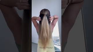 تو ۳۰ ثانیه موهاتو خوشگل ببند ✨ #nadiamedia1 #hairstyle #hair #dubai