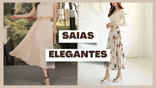 Ideias de Looks com SAIAS LONGAS - Mulheres Elegantes / Saias Elegantes - Roupas Femininas 💖