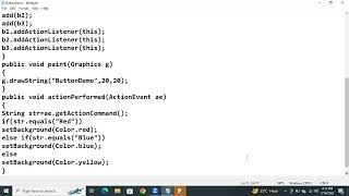 Button AWT control or Component in java