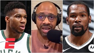 JWill questions why Giannis didn't guard KD down the stretch in the Bucks' loss to the Nets | KJZ