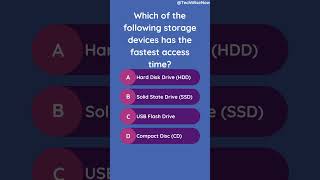 Fastest Storage Device ⚡️ | #shorts #education #quiz #short #gk #tech