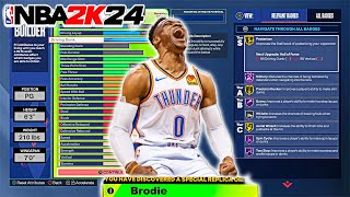 NBA 2K24 RUSSELL WESTBROOK BUILD - 94 DRIVING DUNK + 93 BALL HANDLE + 90 SPEED WITH BALL