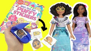 Disney Encanto Mirabel, Luisa, and Isabela DIY Puffy Stickers with Maker! Crafts for Kids