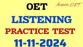 OET LISTENING | #Exam oriented oet listening| #oetexam #oet