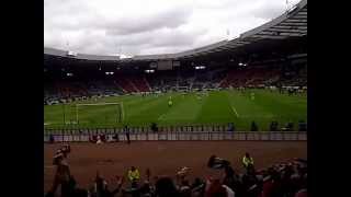Scottish Cup Final 2012 Hearts v Hibs - Hearts song during the game
