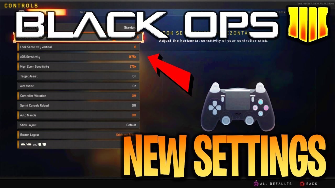 NEW ADS AND HIGH ZOOM SETTINGS! BEST BLACK OPS 4 SETTINGS PS4 XBOX ...