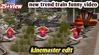 February 21, 2022!!new trend invisible VFX  train magic funny viral video!! funny video! kinemaster