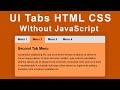 Create Tabs Using Only CSS | Tabs Menu With CSS