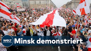 DEMONSTRATION IN MINSK: Massenproteste gegen Lukaschenko in Belarus