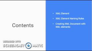 XML Element for Creating XML document
