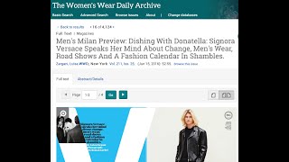 Women's Wear Daily (WWD) Archive -  Introduction