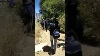 Peopel crossing mexico border