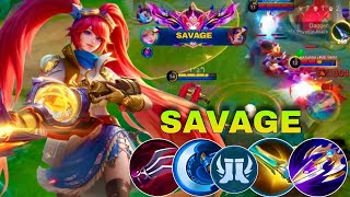 HOW TO BUILD SAVAGE LAYLA | POWERFUL DAMAGE ONE SHOT SAVAGE!! | LAYLA GAMEPLAY