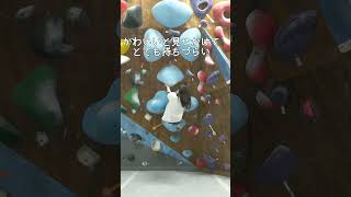 もこもこで可愛いホールドに挑戦したら、可愛くないやつだった（クライミング）#bouldering #ボルダリング女子 #shorts