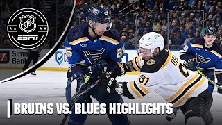 Boston Bruins vs. St. Louis Blues | Full Game Highlights | NHL on ESPN