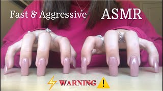 FAST & AGGRESSIVE TABLE BUILDUP TAPPING & SCRATCHING ACRYLIC NAILS (NO TALKING) HALF HOUR LOOP