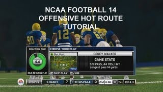 NCAA FOOTBALL 14 Offensive Hot Route Tutorial (HOT ROUTE TUTORIAL)