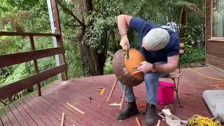 Instrument making- Skinning a Calabash.