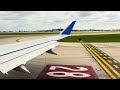 united embraer 175 approach into chicago ord over lake michigan