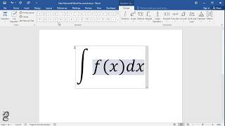 How to write an integral in Word