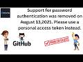 GitHub Password Authentication Removed Fix #git #github #error #devops #devopslearning #ubuntu