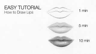 How to Draw Lips & Mouth in 10 MINUTES - EASY Tutorial for BEGINNERS