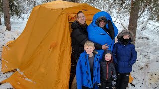 Marriage Survival Camping! -22 Degrees with Wife & 3 Kids