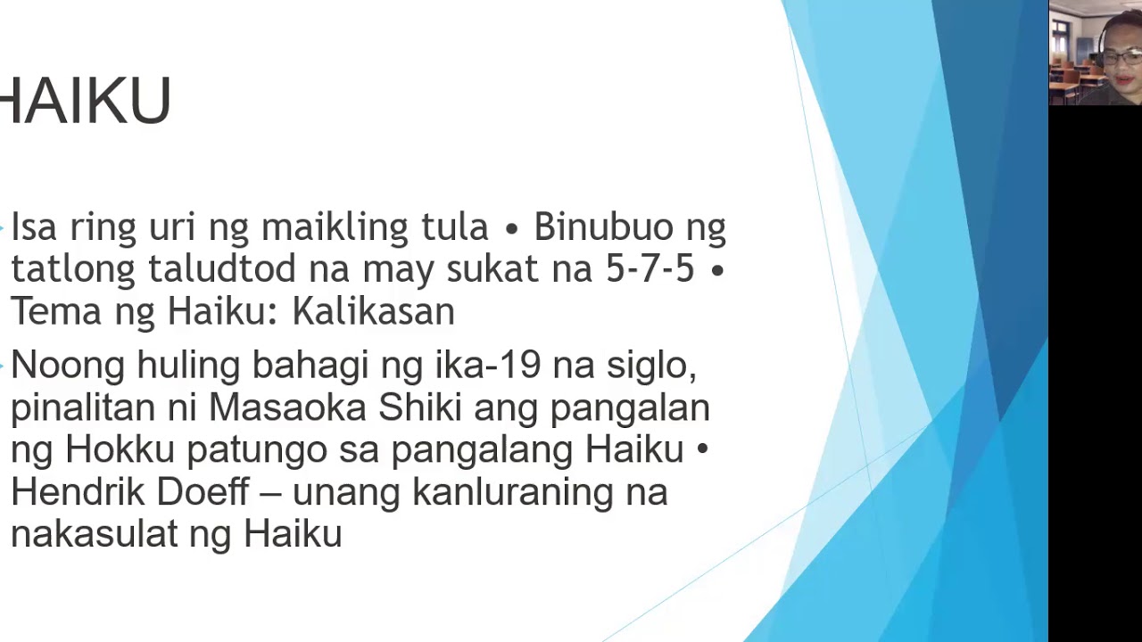 Halimbawa Ng Haiku Tungkol Sa Kalikasan 5 7 5 Maikling