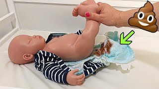 Silicone Baby Brother's Exploding Diaper Change Role Play