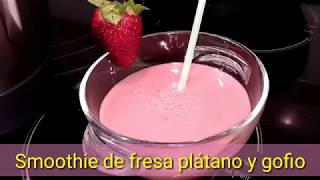 Smoothie de fresa plátano y Gofio