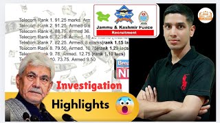 Highlights of the JKP constable sc@m || Investigation ||Jammu and Kashmir Government | jkssb update🔥