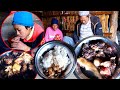 jungle man's wife cooks pork curry for lunch || bungwa is sick || @junglefamilycooking