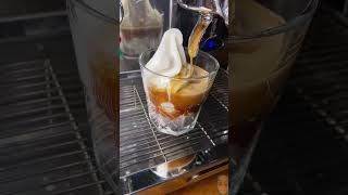 Creating Affogato Bliss with Soft Ice Cream! 🍨🍦☕ #coffee #espresso #affogato  #icecream