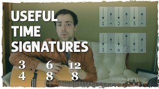 Easy Strumming Patterns for 3/4, 6/8 and 12/8 Time Signatures