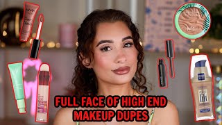 full face of high end makeup dupes (mostly drugstore products)
