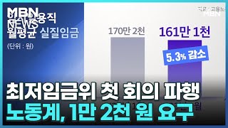 최저임금위 첫 회의 파행…노동계, 1만 2천 원 요구 [굿모닝 MBN]