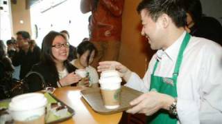 MICHAEL SAVAGE GETS COFFEE AT STARBUCKS
