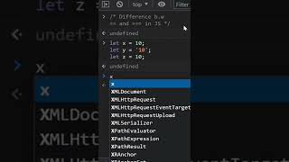 Difference between the == and === operator in javascript