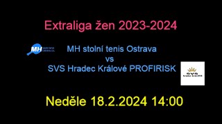 MH stolní tenis Ostrava - SVS Hradec Králové PROFIRISK