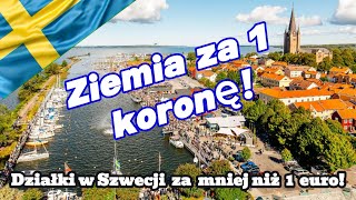 Działki budowlane w szwedzkim miasteczku nad jeziorem za mniej niż jedno  euro !  1€!