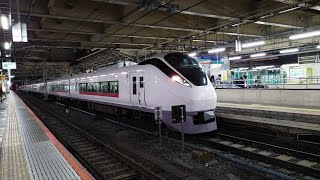 [連結カバー付き]E657系 K5編成 仙台始発特急ひたち26号品川行が上野駅9番線を発車するシーン