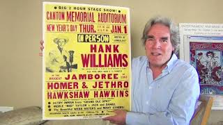 Hank Williams 1953 Canton, OH Original Concert Poster