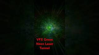 Futuristic 4K VFX: Green Neon Laser Tunnel