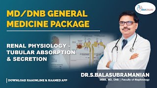 Renal Physiology 2 Tubular Reabsorption and Secretion - MD/DNB General Medicine